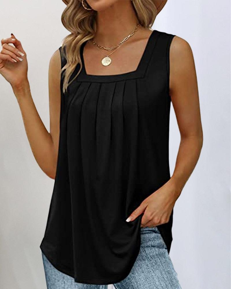 Yara™ | Tanktop met vierkante hals