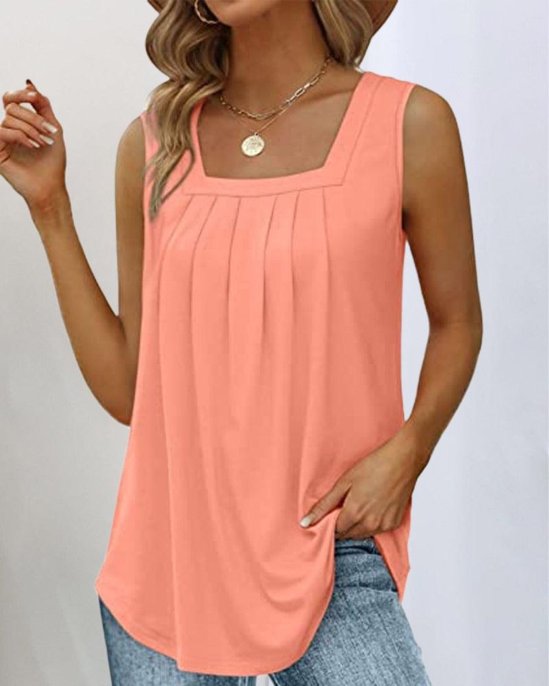 Yara™ | Tanktop met vierkante hals