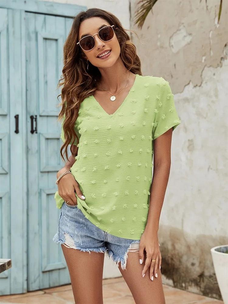 FLORA | ELEGANTE V - HALS BLOUSE