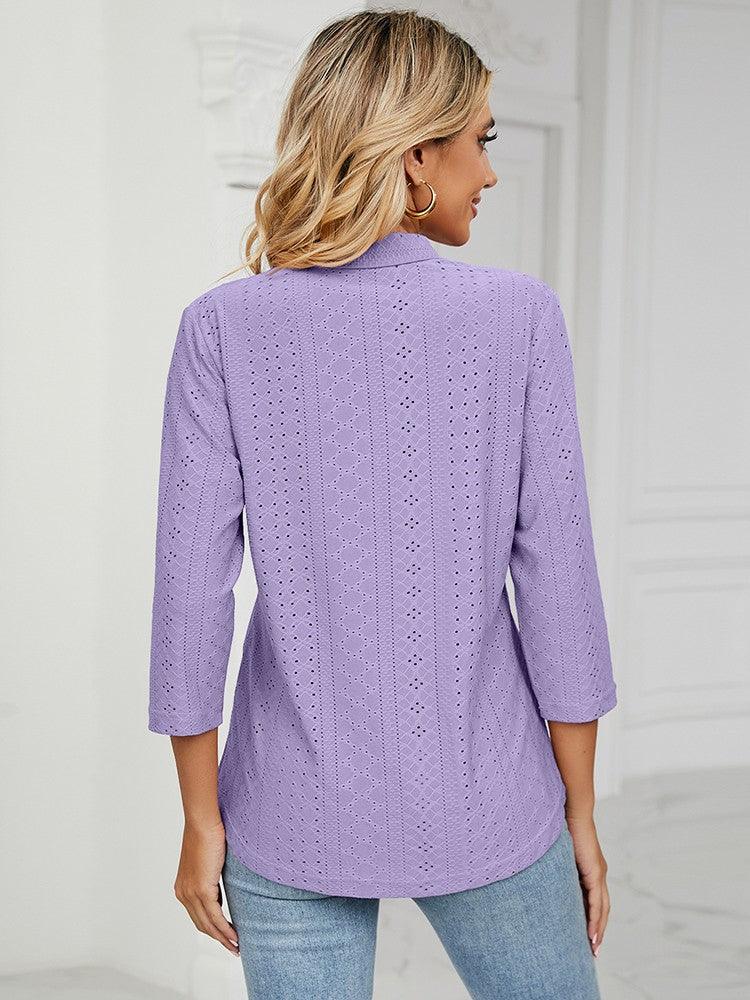 SARAH | ELEGANTE 3/4 V - HALS BLOUSE