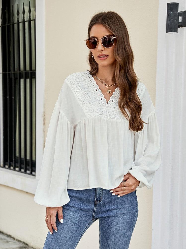 SARA | ELEGANTE V - HALS BLOUSE