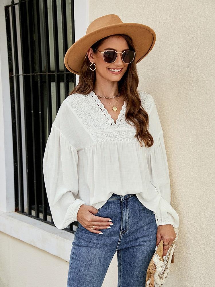 SARA | ELEGANTE V - HALS BLOUSE