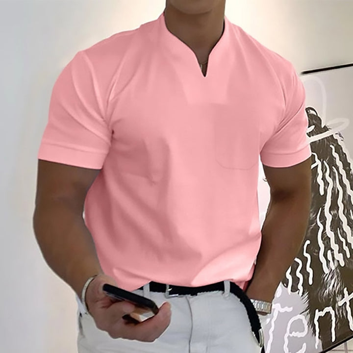 Shirt met korte mouwen en V-hals