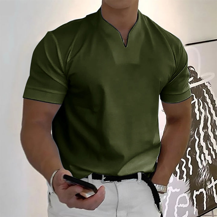 Shirt met korte mouwen en V-hals