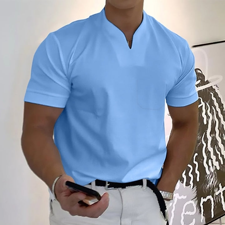 Shirt met korte mouwen en V-hals