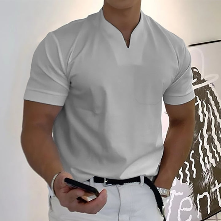 Shirt met korte mouwen en V-hals