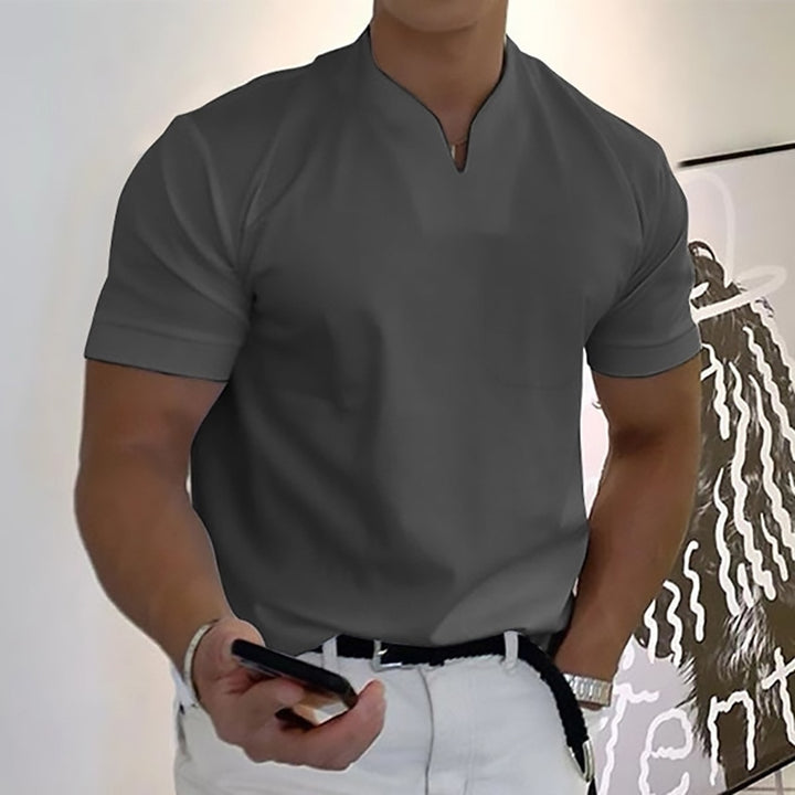 Shirt met korte mouwen en V-hals