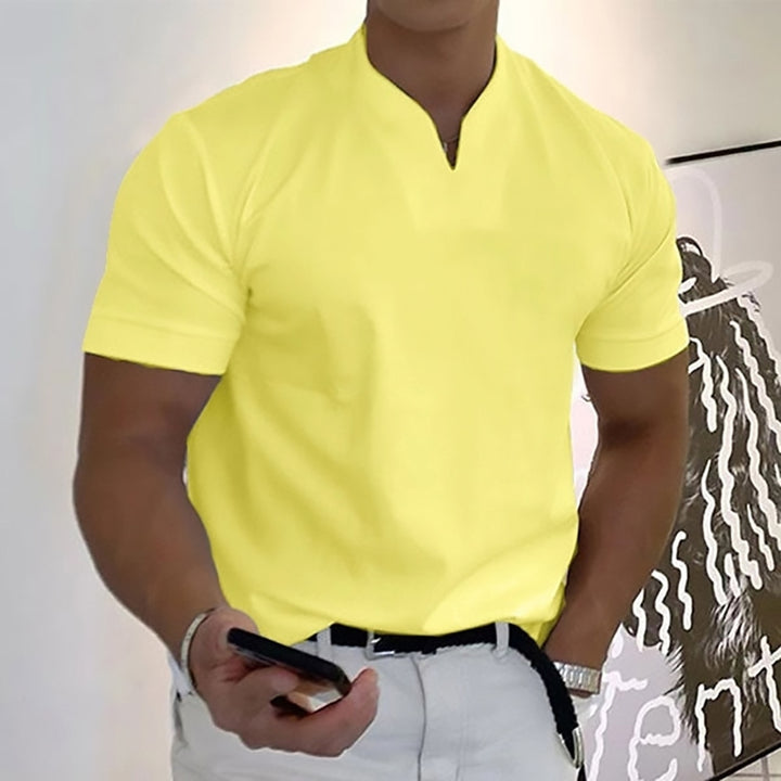 Shirt met korte mouwen en V-hals