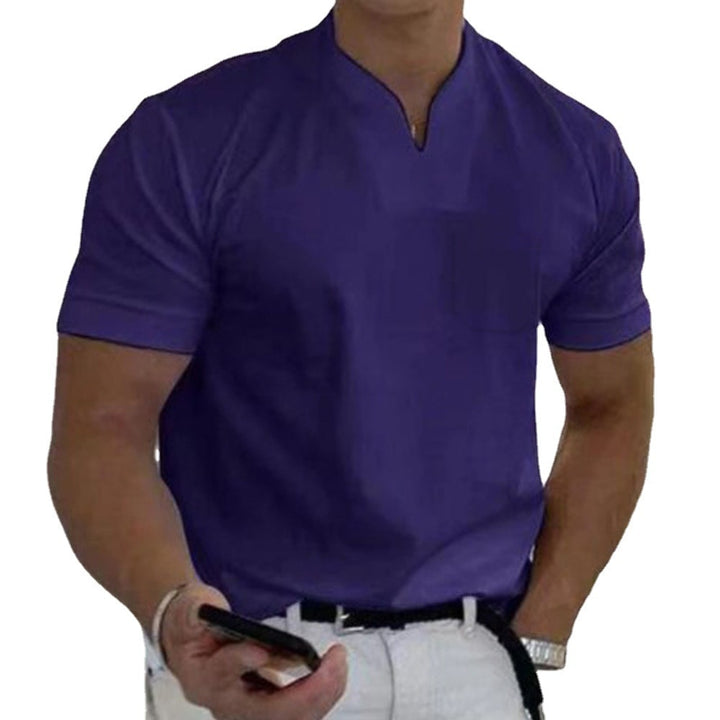 Shirt met korte mouwen en V-hals