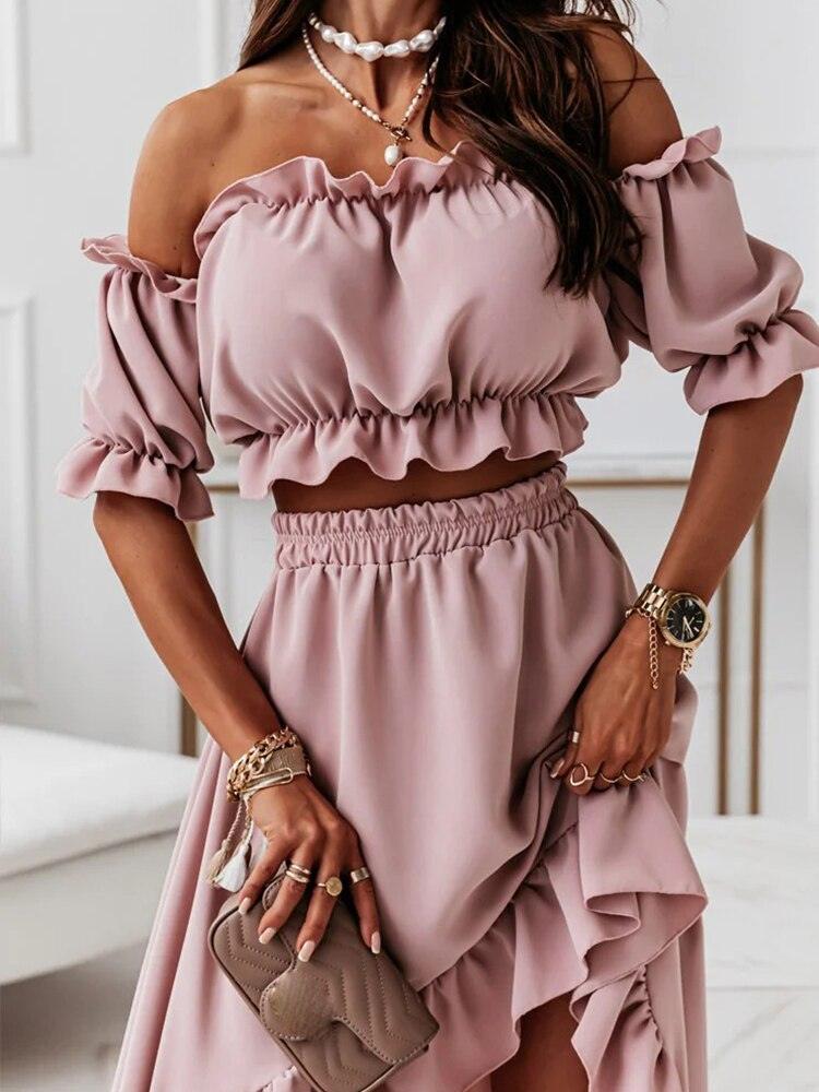 Rosa™ | Elegante Tweedelige Jurk