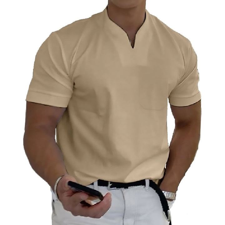 Shirt met korte mouwen en V-hals