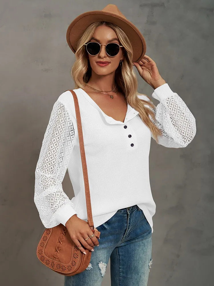 CELINE™ | ELEGANTE V - HALS BLOUSE