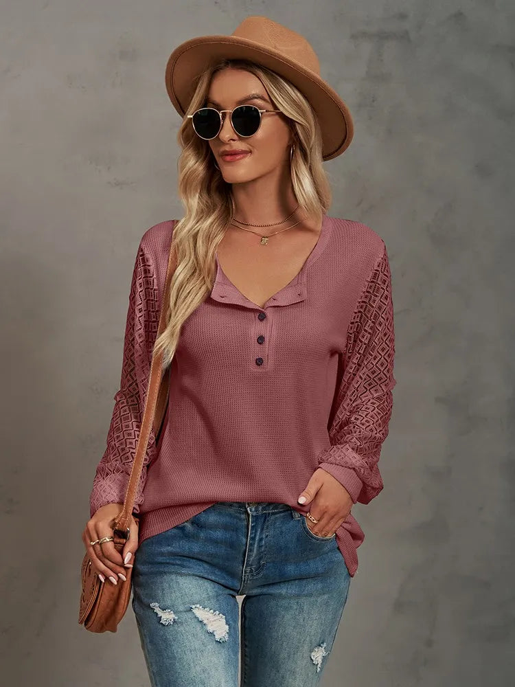 CELINE™ | ELEGANTE V - HALS BLOUSE