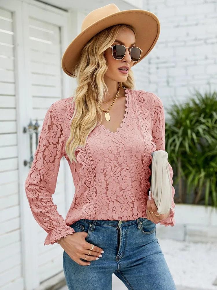 Silke™ | ELEGANTE V - HALS BLOUSE